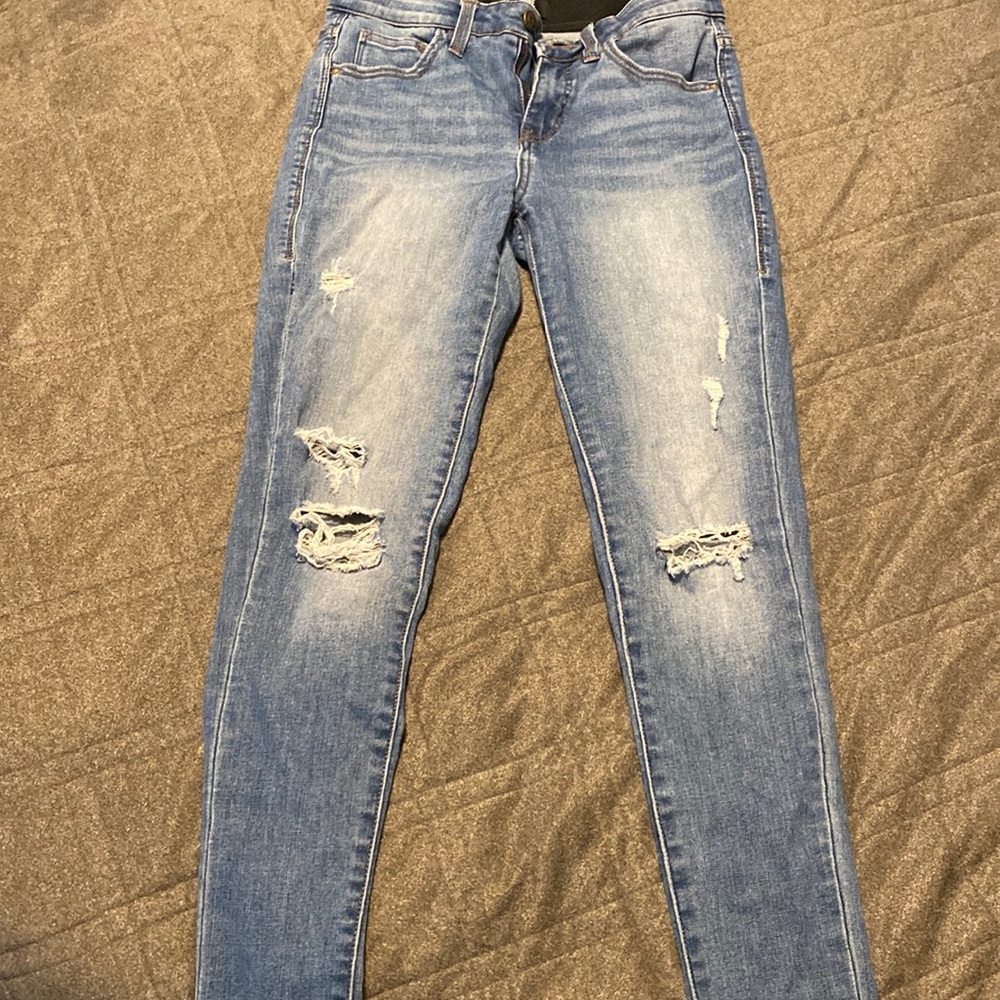 Size 24 Lularoe distress blue jeans